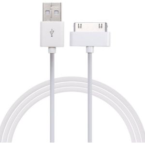 USB-kabel voor nieuwe iPad (iPad 3) / iPad 2 / iPad, iPhone 4 & 4S, iPhone 3GS / 3G, iPod touch, lengte: 1 m (wit)