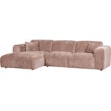 WOOOD chaise longue links Cloud - Chenille - Taupe - 80x280x165 cm