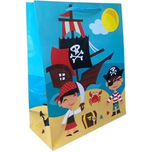 5 Cadeautasjes - Piraat - 32x26x12cm