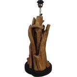 Tafellamp - 25x25x50 - Naturel/zwart - Teak