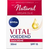 NIVEA VITAL Anti-Rimpel Extra Voedende Dagcrème - Rijpe en droge huid - SPF 15 - Met arganolie en calcium - 50 ml