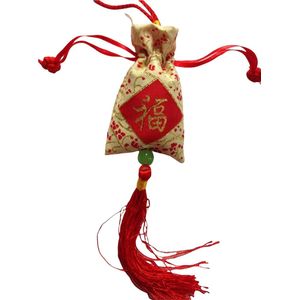 Hanger Geluks buidel Feng Shui in 3 kleuren