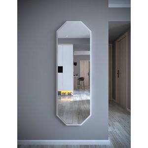 Mano Collection - Thor - Wit 110x40 cm Spiegel over de hele lengte - Moderne wandspiegel voor de woonkamer - Toiletspiegel - badkamerspiegel - make-upspiegel