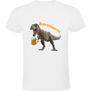 Bierosaurus Heren T-shirt - bier - drank - alcohol - dinosaurus - dino - grappig