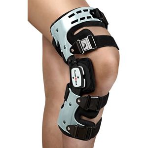 RECHTS Professionele Medische Stabiliserende Beugels Knie Brace Ondersteuning voor Artritis Pijn, Artrose Kraakbeen Defect Necrose 1 Maat- Pijnverlichting Herstel van Verwondingen Ondersteuning Kraakbeengebreken Gewrichtspijn FDA geregistreerd Rechts