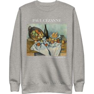 Paul Cézanne 'De Mand met Appels' (""The Basket of Apples"") Beroemd Schilderij Sweatshirt | Unisex Premium Sweatshirt | Carbon Grijs | S
