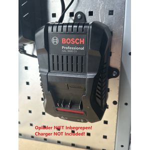 Houder geschikt voor Bosch GAL 3680 CV Oplader - Wandbevestiging - Wall Mount - ! OPLADER NIET INBEGREPEN ! - AUB Beschrijving lezen!
