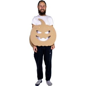 Pompoen - Kartonnen verkleedkleding - Halloween kostuum - Pompoen verkleedkostuum - 55x1x58 cm - Verkleedpak van karton - Speelgoed - KarTent