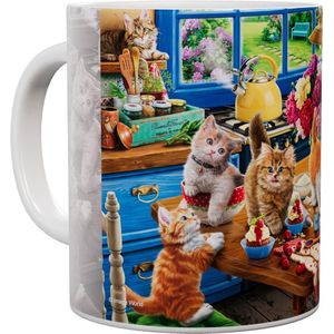 Katten Kittens In The Kitchen - Mok 440 ml