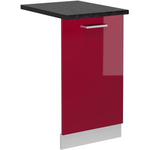 Vicco R-Line Vaatwasser deksel – 45 cm , WB Antraciet Bordeauxrode hoogglans , WB Antraciet