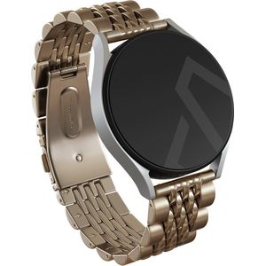 BURGA Universele Metalen Horlogeband voor Samsung Galaxy/Garmini/Xiaomi/Huawei - Chic Royal - Goud - 20mm