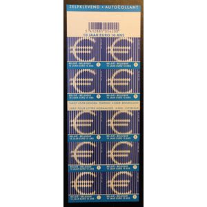 Bpost - 10 postzegels tarief 1 - Verzending België - 10 jaar Euro