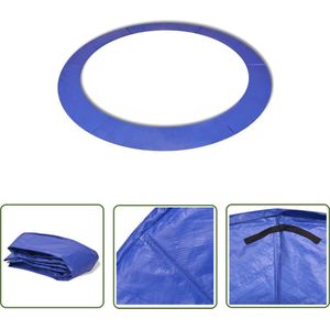 The Living Store Trampoline Veiligheidsmat - 14ft - Blauw - PE en EPE-schuim - 26cm breed - 10mm dik