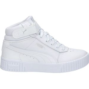 PUMA Carina 2.0 Mid Jr Meisjes Sneakers - Puma White-Puma White-Puma Silver - Maat 36