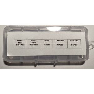 SMD bipolaire transistor 100-delige NPN en PNP, 10 waarde assortiment, 10 stuks per waarde