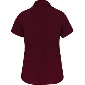 Blouse Dames XXL Kariban Korte mouw Wine 97% Katoen, 3% Elasthan