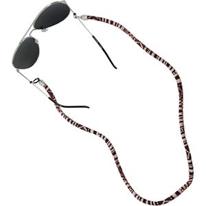 Brillenkoord - Brilkoord - Brilketting - Bril accessoires - Met print - 66 cm - Rond - rood