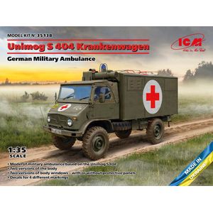 1:35 ICM 35138 Unimog S 404 - German Military Ambulance Plastic Modelbouwpakket