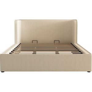 Gotagee Gestoffeerd bed tweepersoonsbed opbergbed multifunctioneel bed laag bed slaapkamerbed logeerbed bed voor volwassenen bed voor jongeren kinderbed Bed met opbergruimte Eenvoudig bed voor de slaapkamer 180x200cm Bed zonder matras