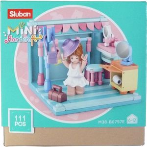 Sluban Kleedkamer Junior 14,6 Cm Blauw/roze 111-delig