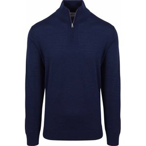 King Essentials The Michael Half Zip Pull Merino Navy - Maat XXL - Heren - Pullovers