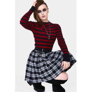 Jawbreaker - Teen Spirit Black Tartan Korte rok - L - Zwart