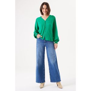 GARCIA Dames Blouse Groen - Maat S