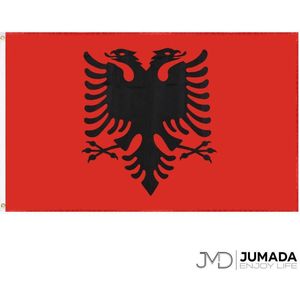 Jumada's Albanese Vlag - Flag of Albania - Vlag Albanië - Vlaggen - Polyester - 150 x 90 cm