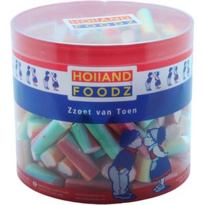 Holland Foodz Regenboogstokjes - Silo 800 gram - Zoetigheid - Snoep van vroeger - Lekkers