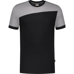 Tricorp T-shirt Bicolor Naden 102006 Zwart / Grijs - Maat XL