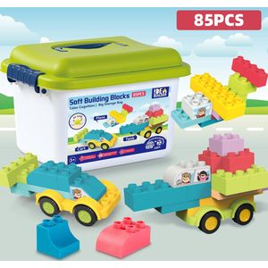 Magic Soft Blokken 85pcs - Stapelblokken voor kinderen-Bouw en ontdek met deze betoverende zachte bouwblokken