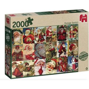 Jumbo Premium Collection Puzzel Vintage Santa's - Legpuzzel - 2000 stukjes