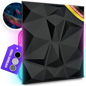 Kunststof 3D-wandpanelen, diamant design