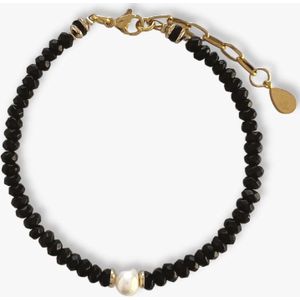 Zatthu Jewelry - N22FW491 - Jace zwarte kralenarmband met parel