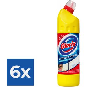 Glorix - Toiletreiniger - Original Bleek/Javel - 100% Hygiënische Reiniging - 750ml - Voordeelverpakking 6 stuks