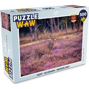 Puzzel Hert - Bloemen - Nederland - Legpuzzel - Puzzel 500 stukjes