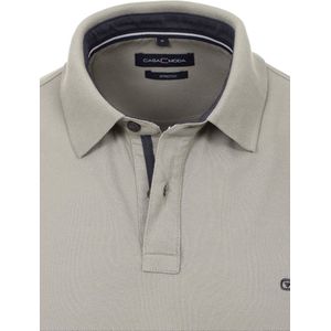 Casa Moda Polo Shirt Comfort Fit Effen Stretch Zilver - XL