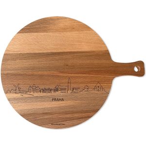 Skyline Serveerplank Rond Lisse - Hapjesplank - Serveerplank - Tapas - Hapjes - Serveren - 29cm - Hapjesplank - Serveerplank - Tapas - Hapjes - Serveren - WoodWideCities
