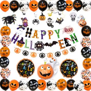 Festivz Halloween Set Griezel - Halloween Decoratie – Feestversiering - Papieren Confetti – Oranje - Zwart - Wit - Feest