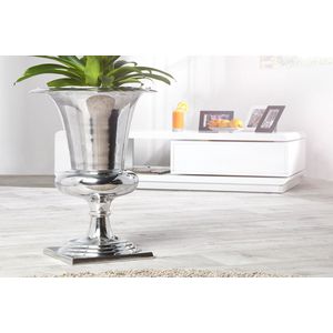 Design vaas BOAL 60cm zilveren plantenbeker aluminium