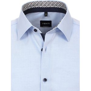 Blauw Overhemd Heren Strijkvrij Modern Fit Venti - S