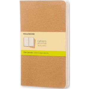 Moleskine Cahier Journals - Large - Blanco - Bruin - set van 3