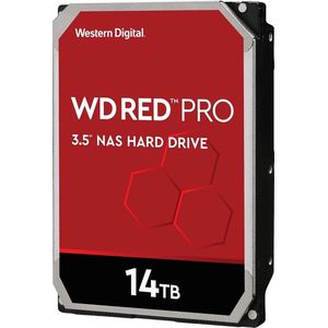 WD Red Pro NAS Hard Drive WD141KFGX - Vaste schijf - 14 TB - intern - 3.5 - SATA 6Gb/s - 7200 tpm -buffer: 512 MB
