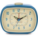 Kikkerland Retro Wekker - Classic Alarm Clock - Vintage - Slaapkamer accessoire - Blauw