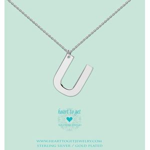 Heart to Get - Grote Letter U - Ketting - Zilver