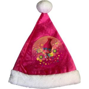 Kerstmuts Trolls - Roze - Polyester - l 28 x h 35 cm - Christmas - New Year - Oud & Nieuw - Holiday - Gift - Present