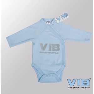 VIB® - Rompertje Luxe Katoen - VIB (Blauw) - Babykleertjes - Baby cadeau