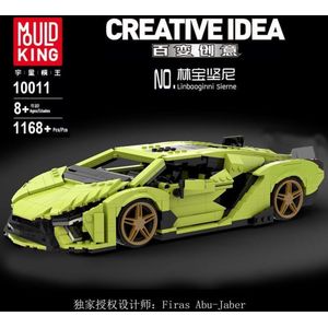Mould King 10011 - Lamborghini Sian by Firas Abu-Jaber - 1168 onderdelen - Compatibel met grote merken - Bouwdoos