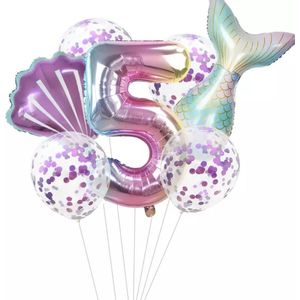 zeemeermin ballonnen - 5 jaar