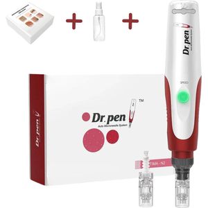 Dr.Pen N2 Ultima | Draadloos dermapen | Microneedling pen | Mesopen | Huidverzorging | Huidverjonging | 5x 12 pin naalden (merk esterance) & sprayflesje 50 ml desinfectie